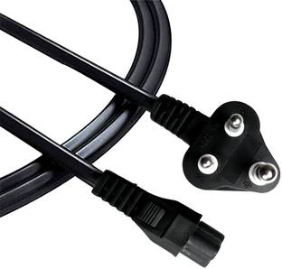 TPS Replacement Laptop Power Cable Cord (1 Meter) BIS Certified - 3 Pin Indian Plug 250 W Adapter