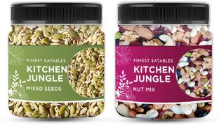 Kitchen Jungle Combo Pack [Nutmix + Mixed Seeds] [Healthy & Nutritious ] Assorted Seeds & Nuts