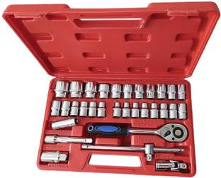 Inditrust 32Pc 1/2inch Combinational Ratchet Socket Wrench Spannar Goti Set Spanner Socket Set