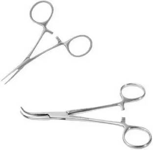 GOLDFINCH Mosquito Artery Forcep 5" Straight And Curved Surgical Instruments Utility Forceps