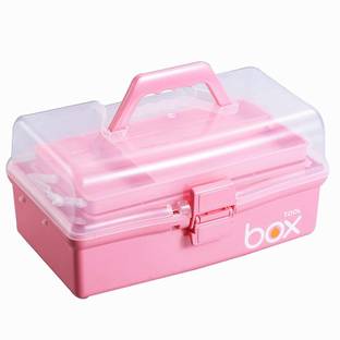 Modinity Plastic Portable 3 Layer Multipurpose Toolbox with Tray Tool Box