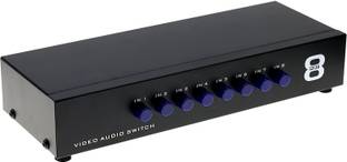 microware  TV-out Cable 8 In1 Out Switcher Splitter Video Audio Switcher for TV LCD Projector DVD