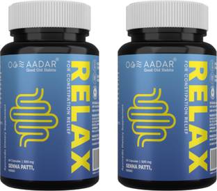 AADAR RE-LAX - Relief from Constipation and Indigestion, 60 Capsules (Pack of 2)