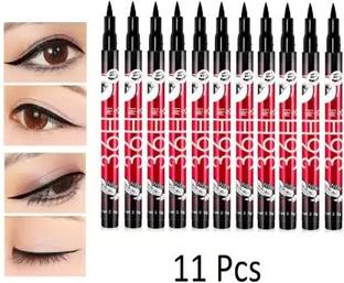 Lanovy Water Smudge Proof 36 Hour Long Lasting Liquid EyeLiner Pack of 11 27.5 g 27.5 g
