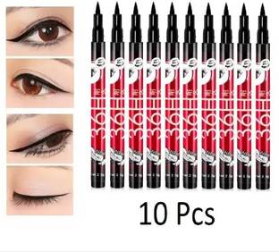 Lanovy Water Smudge Proof 36 Hour Long Lasting Liquid EyeLiner Pack of 10 25 g 25 g