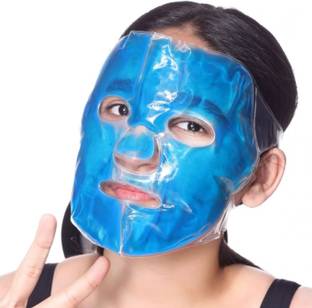 Skylight Hot Gel Face Eye Mask - Reduce Puffy Dark Circles Bags Under Eyes Migraines Stress Relief - Heat Ice Therapy Pack Compress - Sinus Pressure Acne Headaches Relaxation  Face Shaping Mask