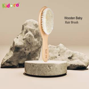 Kidora Wooden Baby Hair Brush for Newborns & Toddlers | Natural Soft Goat Bristles |