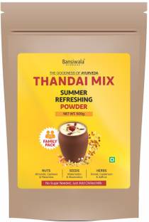 Bansiwala Thandai Powder Dry Fruit Kesar Mix, Energy Booster Thandai, Full Family Pack