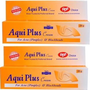 HAPDCO AQUI PLUS CREAM FOR ACNE,PIMPLES & BLACKHEADS 25 G-PACK OF 2