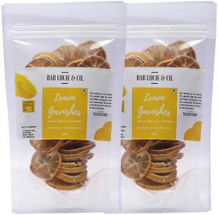 BAB LOUIE & CO. Garnishes, Gluten free, Vegan, Fruit slices for drinks & Cocktails (Pack of 2) Lemon