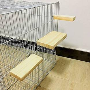 Western Era Wooden Platform, Perch Toy for Birds (Pack of 3) Wooden Training Aid For Bird