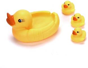 Divykri Duck with Baby Bath Tub Chu Chu Bath Toys Products New Born Baby First Toys Bath Toy