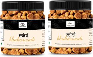 HUNGRY HARVEST Mini Bhakarwadi Snacks (Crunchy, Light & Flavourful) Gujrati Bhakarwadi