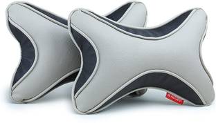 AUTOFIT Grey, Black Leather Car Pillow Cushion for Universal For Car