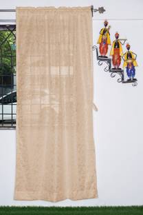 Parda Online 274 cm (9 ft) Long Door Cotton Transparent Curtain Single Curtain