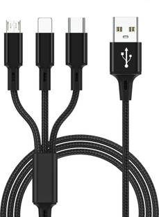 POZUB Micro USB Cable 2 A 1.3 m Super Fast Charging 3IN1 Multiple Pin Charging Cable Magic Charger Charging Pad