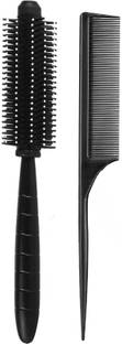 SANDIP Best Combo of Round Hair Brush With Rat Tail Hair Comb for Unisex