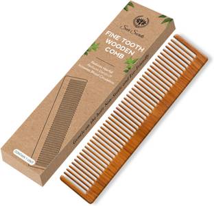 Seer Secrets Fine-Tooth Neem Wooden Comb for Hair Fall, Hair Growth For Men and Women -1 Unit