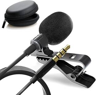 MOOZMOB UPGRADED VERSION Lapel Mic with Pouch Omnidirectional Collar Mic for YouTube 3.5mm Mic Phone Collar Mic for Video Recording ASMR Podcast