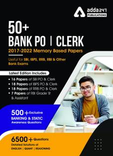 50+ Bank PO & Clerk 3.0 | 2017-2022 Previous Years' Memory Based Papers Book (English Printed Edition)