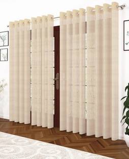 MSD Decor Hub 152 cm (5 ft) Window Polyester Transparent Curtain (Pack Of 4)
