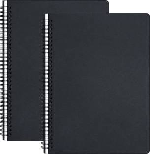 INNAXA A4, Wirebound Notepads Soft Cover, 100 GSM Thick Blank Paper, 80 Sheets A4 Notebook Blank 160 Pages