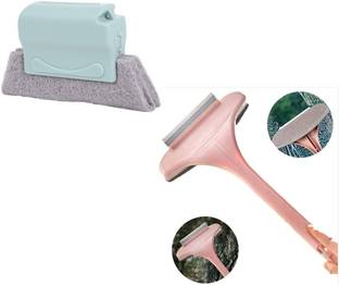 ExcitingDEalz 2 in 1 Mesh Cleaning Brush & Wiper with Extended Handle + Window Sliding Brush Cleaning Brush
