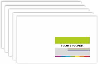 First Click Ivory Papers Chart Paper Drawing Sheets Painting Paper Big Size Pack of 5 Sheet Unruled 56X71 CM 210 gsm Watercolor Paper