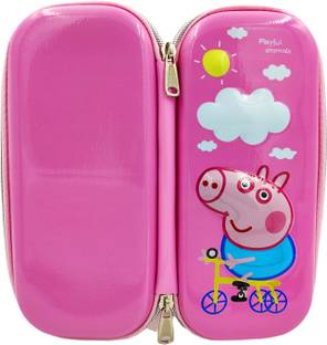 poksi PEPPA PIG Pencil Box for Girls | 7D EVA pouch | Best return Gift for Girls Art EVA Pencil Box