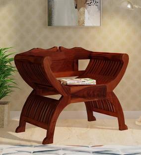 Smarts collection Solid Wood Armchair In Honey Oak Finish Leatherette 1 Seater  Sofa