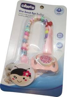 little monkeys baby Cartoon Design Silicone Pacifier/Soother with Holder Chain and Clip - blue Teether