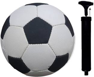 Classic Eagle Football Size-5 With Pump Black and white Rugby Football (pack of 1) Football - Size: 5