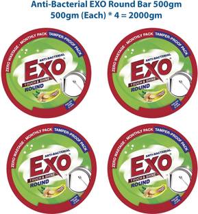 Exo ANTI BACTERIAL ROUND BAR 500 G (PACK OF 4) Dishwash Bar