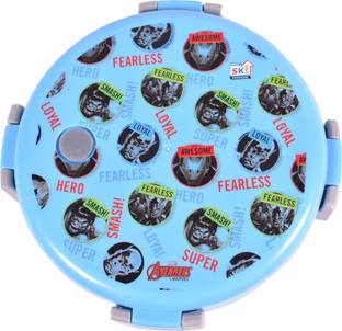 SKI Avengers Loyal Hero- Break Time Round Shaped Lunch Box 2 Containers Lunch Box