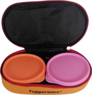 TUPPERWARE Buddy Lunch Box Set Each 300+300ml+1Bag (Pack of 3) 2 Containers Lunch Box