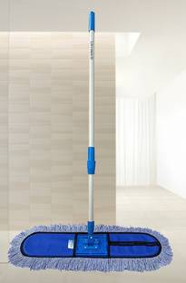 Livronic Wet and Dry Flat Floor Mop 67x14x5 (18-Inch) With 4 Feet Handle Microfiber and other fibre refill| Easy to Use Floor Cleaning Mop | Home | Office | Hotels | Hospitals | 18inch Head Mop . 4 Feet Handle With Very strong Handle easy to Adjust Size item Code: 107 Wet & Dry Mop