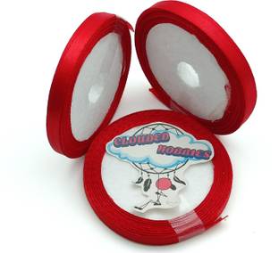 CLOUDED HOBBIES Red 1/4 Inch thin Satin Ribbon Pack fo 3 Reels Ideal for craft décor DIY Red Satin Ribbon