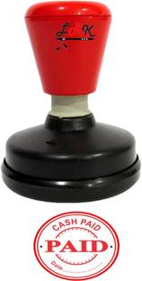 LRK Self Ink Round PAID Rubber Stam Self Ink Stamp SIze 25X25 mm Round