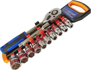 Inditrust 12pc CRV Socket set ½” Ratchet Size (10,11,12,13,14,16,17,19,21 &24)mm Socket Set