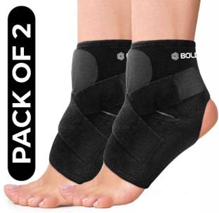 BOLDFIT Ankle Support For Pain Relief Injury Ankle Grip Gym Brace Binder Cap Pack Of 2 Ankle Support