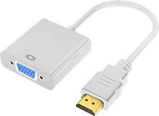 SYGA VGA Cable 1 m HDMI To VGA Cable Without Audio Converter Port TV Computer Adapter Cable - White