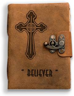 DI-KRAFT Leather Cover Engraved Diary With Metal Lock Daily Use Journal A5 Diary unruled 100 Pages
