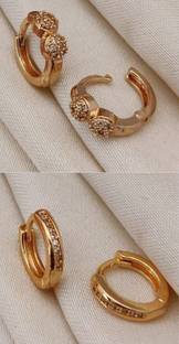 PRAYOSHA Prayosha_EG3_EG2 Diamond Brass Earring Set