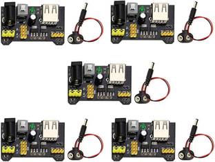 IDUINO 5Pcs MB102 3.3V/5V Solderless Breadboard Power Supply Module + 9V Battery Clip Electronic Components Electronic Hobby Kit