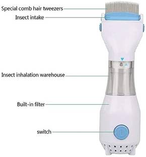 ZUVILIKA Electrical Chemical Free Head Lice Removal Comb Head Nits Capture Comb