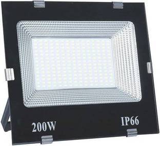 NIHAKA 200 Watt Ultra Thin Slim Ip66 LED Flood Outdoor Light Cool White Waterproof Pack of 1 Flood Light Outdoor Lamp