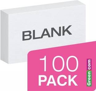 greencom 200 pack Index Flash Cards, Blank Index Cards 3" x 5", 220 GSM White, 3" x 5" size is perfect for detailed study, presentations or lists 3" X 5" 220 gsm Multipurpose Paper