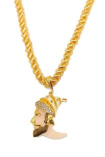 VR Fashion HUB Gold Plated Alloy Shivaji Maharaj Pendant With Chain For Men and Boys Gold-plated Diamond Alloy Locket