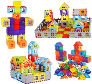 GREEN WAY Creative Multi Colored Jumbo Happy Home Building Blocks