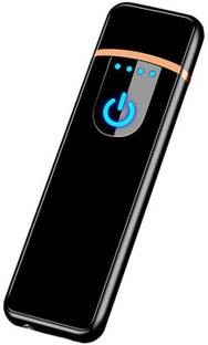 WRADER UPGRADED Version Ultra Thin Flameless Electronic Lighter Rechargeable Lighter with Touch Sensor On/Off Button Lighter for Cigar and Cigarette Lighter